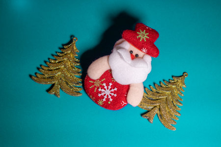 New Year's Holidays. Festive mood. Christmas and New Year. Decoration for the Christmas tree. Toys and gifts. Christmas tree. holiday and fun. winter vacation. winter holidays. christmas background. New Year characters. Snowman, santa claus. Father Frost.の写真素材