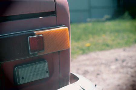 old cars. vintage car. retro car. wheels and engine. body and interior. control mechanisms.の写真素材