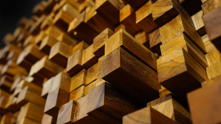 Wooden blocks of the same size, Nice wood texture. Good for background and ornamental designs
