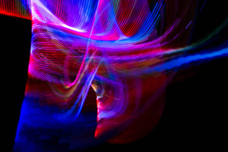 Light painting abstract background.