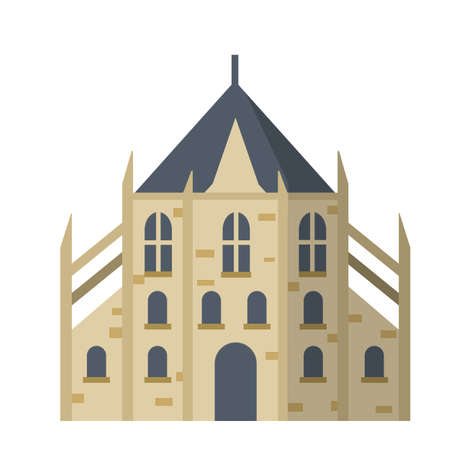 Catholic Old medieval European Church.のイラスト素材