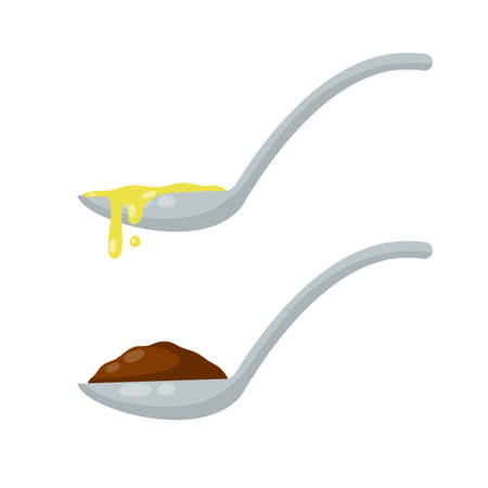 Cartoon flat illustration. Set Of elements of the kitchen and dining roomのイラスト素材