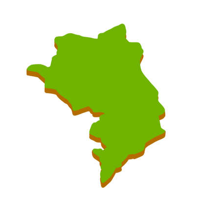 Map of the Republic of Nagorno-Karabakh. Caucasian state. Disputed territory of Armenia and Azerbaijan. Flat cartoonのイラスト素材