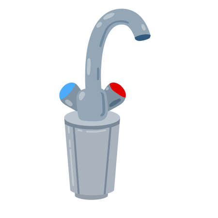Tap with filter. Kitchen faucet with filtration.のイラスト素材
