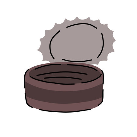 Tin can. Open iron containers. Garbage and junk. Doodle cartoon illustration isolated on whiteのイラスト素材