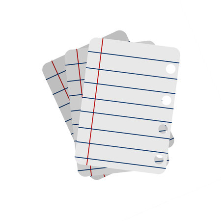 Notebook sheet. White blank page. Paper list from notepad.