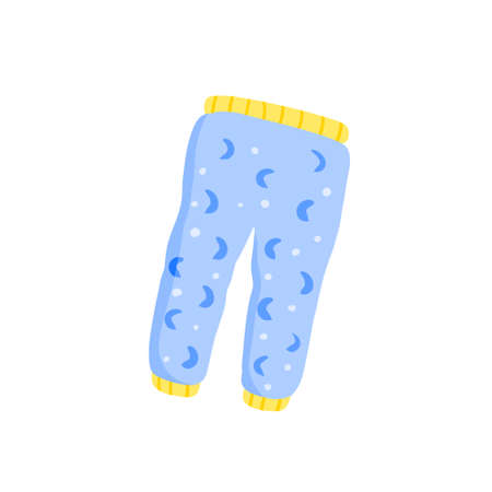baby pants. Infant clothes and pajamas with pattern. cartoon illustration isolated on white backgroundのイラスト素材