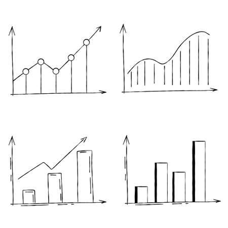 Business growth chart and columns. Analytics and data analysis.のイラスト素材