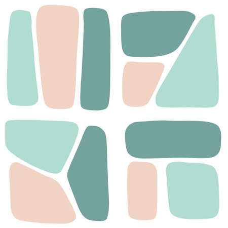 Set of different geometric shapes in pastel colors. Round spots.のイラスト素材