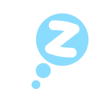 Symbol of sleep. Flying letter Z. Comic book element.のイラスト素材