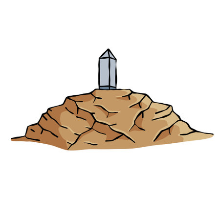 Mount Arafat. Element of pilgrimage and Hajj to Mecca. white tower in saudi arabiaのイラスト素材