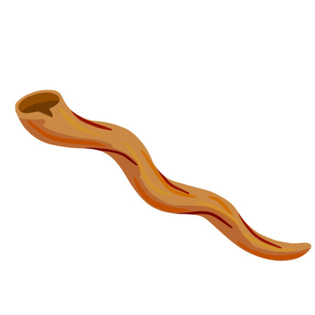 Jewish horn shofar. Ritual trumpetのイラスト素材
