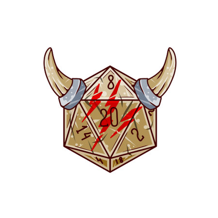 Dice d20 for playing Dnd.のイラスト素材
