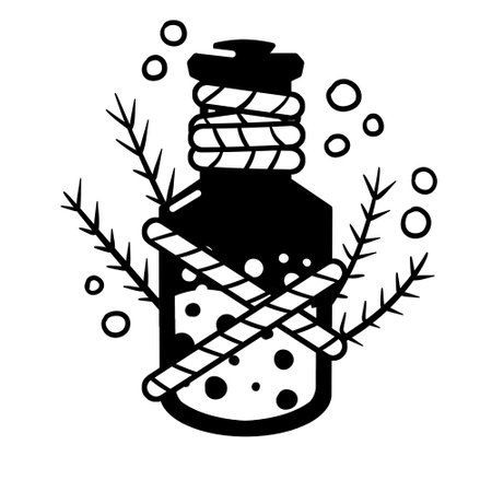 Magic bottle. Esoteric alchemy poisonのイラスト素材