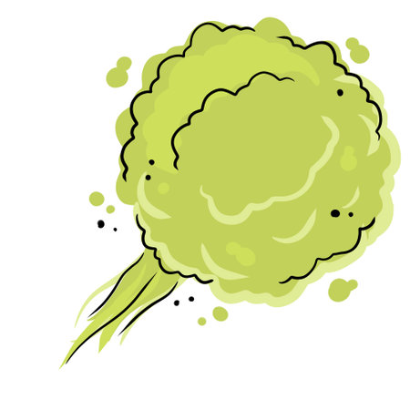Fart and smell gas. Stinky cloud effect. Toxic cartoon breath. Scent funny smoke. Comic green wind isolated on whiteのイラスト素材