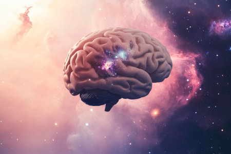 Cosmic brain, the infinite potential of knowledge and intellectual exploration.の素材