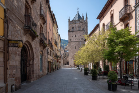 Street in Toledo, Spainの素材