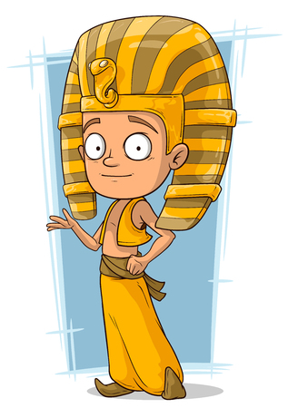 A vector illustration of cartoon little Pharaoh boy from Egyptのイラスト素材