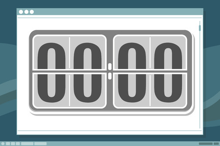 A vector illustration of Schedule clock design with frame on screenのイラスト素材