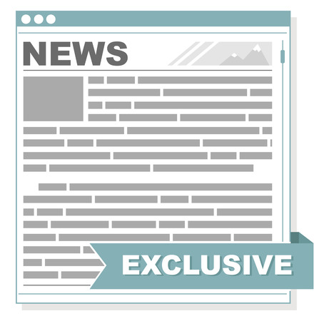 A vector illustration of newspaper interface screenのイラスト素材