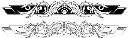 Ornamental graphic line borders setのイラスト素材