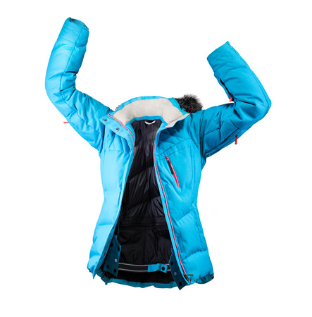 winter jacket isolated on whiteの写真素材