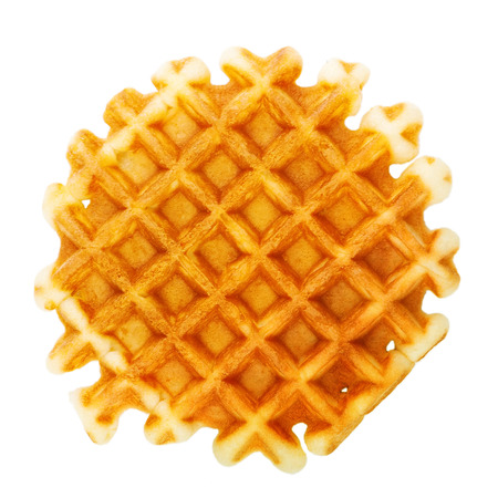 waffle isolated on whiteの写真素材