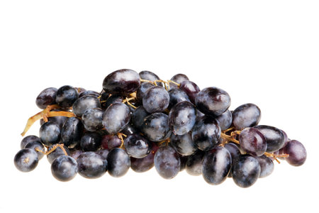 red grapes isolated on white