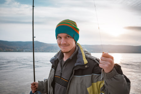 young man fishing