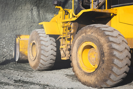 front end loader. under construstion.の写真素材