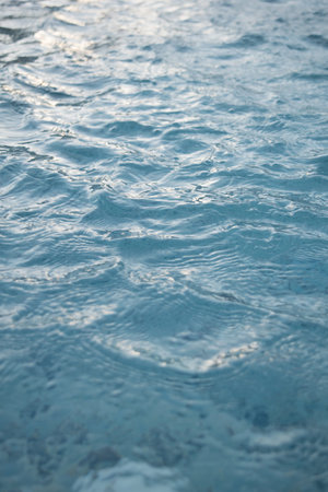 Blue azure transparent beautiful calm ripples of water
