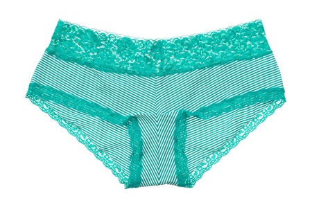 Aqua lingerie isoalted on white backgroundの写真素材