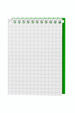 Squared spiral notepad isolated on white background
の写真素材