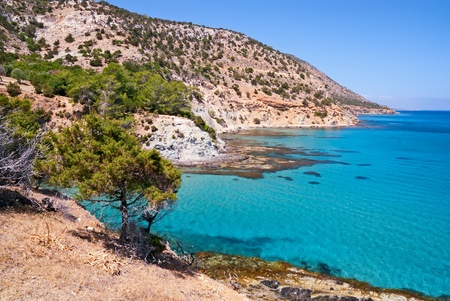 Beautiful sea landscape rocks, Cyprus. の写真素材