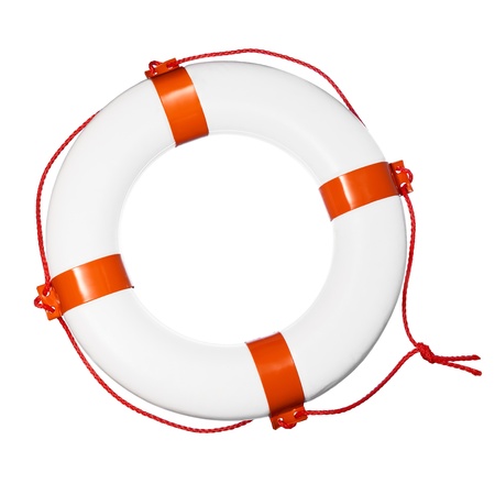Lifebuoy isolated on white background.の写真素材