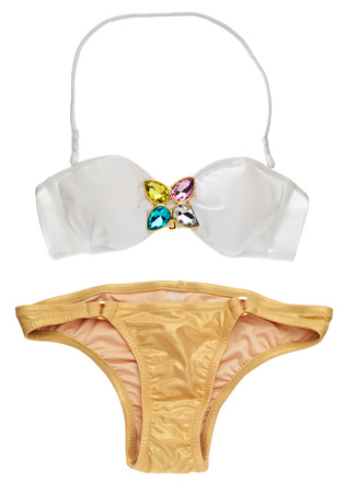 Bikini set isolated on white.の写真素材