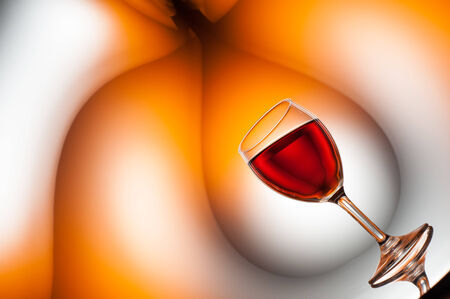 Red wine surrealの写真素材
