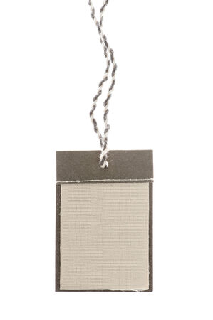 Blank canvas tag with  string isolated on white. Plenty of space for you copy.
の写真素材