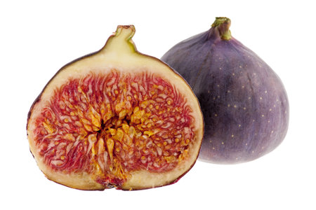 Fresh figs isolated on white.background.