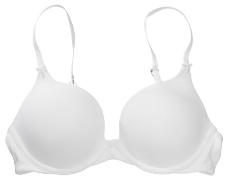 White bra isolated on white background.の写真素材