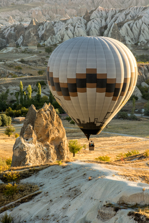The great tourist attraction of Cappadocia - balloon flight. Cappadocia is known around the world as one of the best places to fly with hot air balloons. Goreme, Turkeyの写真素材