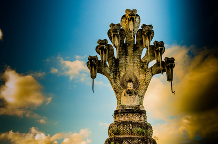 Abstract Buddha in Color Tonesの写真素材