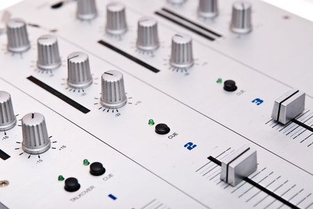 silver dj's mixer