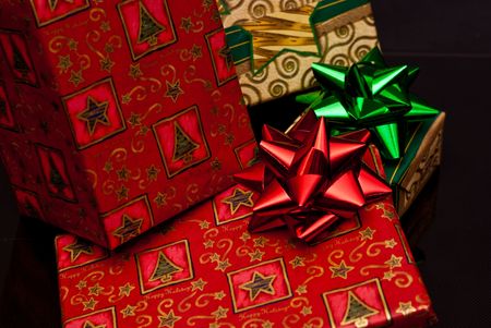 christmas or birthday presentsの写真素材