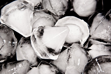 ice cube in shape like crystal of diamonds