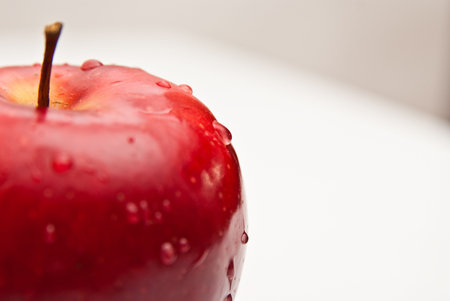 fresh red apple isolated on white background