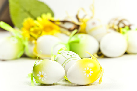 easter eggsの写真素材