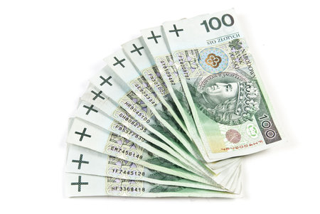 polish money 100 zloty banknotes