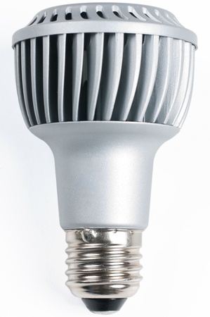 LED light bulb on white backgroundの写真素材