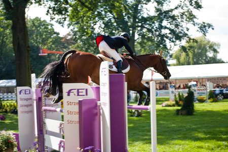 horse jumping tournament in strzegom at HSBC FEI World Cup 2009のeditorial素材